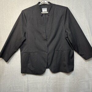 Old Navy Women's 4X Pixie Blazer Classic Gray Career Capsule 1 Button Officecore